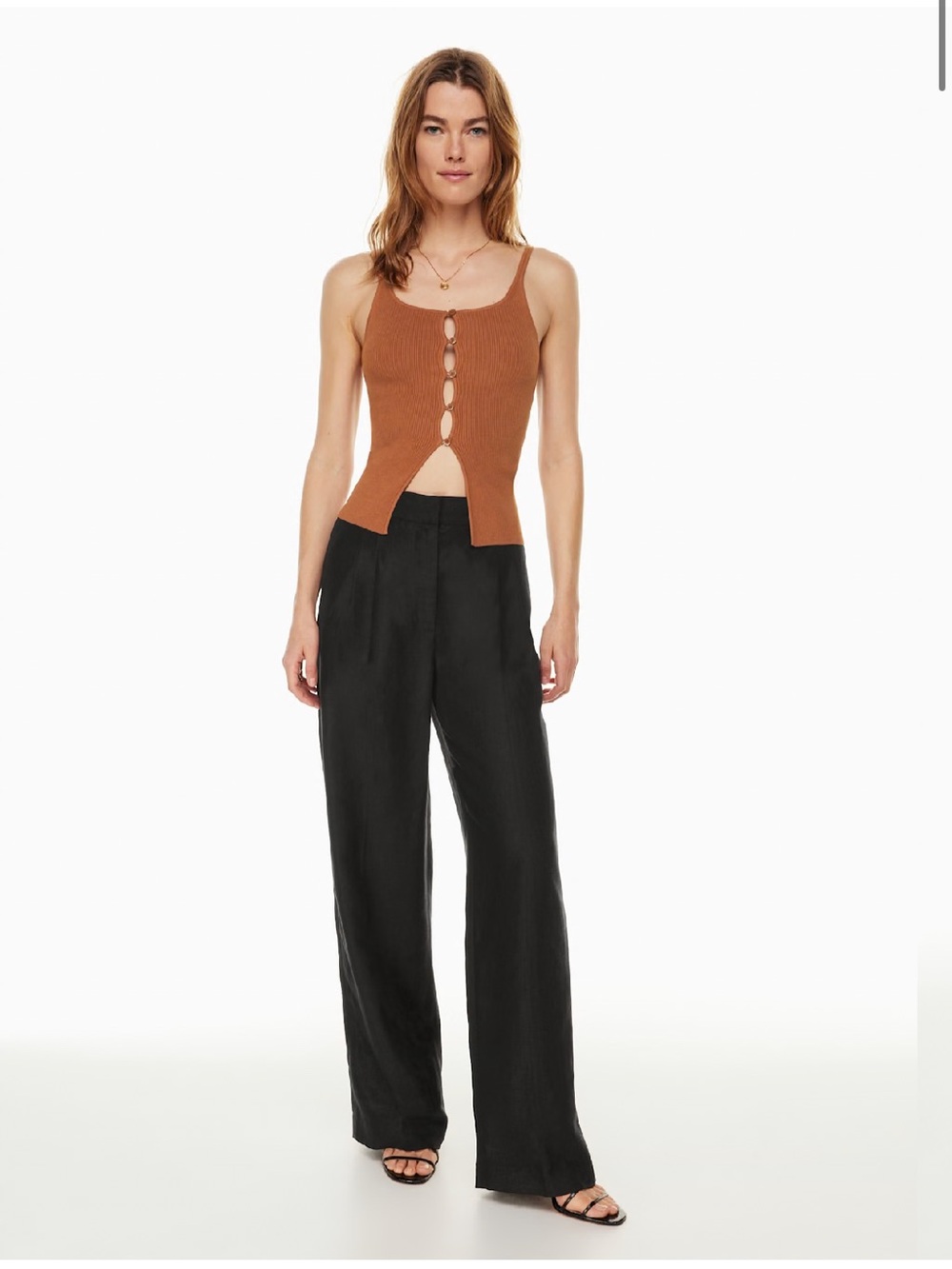 Wilfred Aritzia The Effortless Pant™ Linen Black 4 Tall NWT